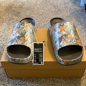 Nike Clog Slides with Woodland Pattern